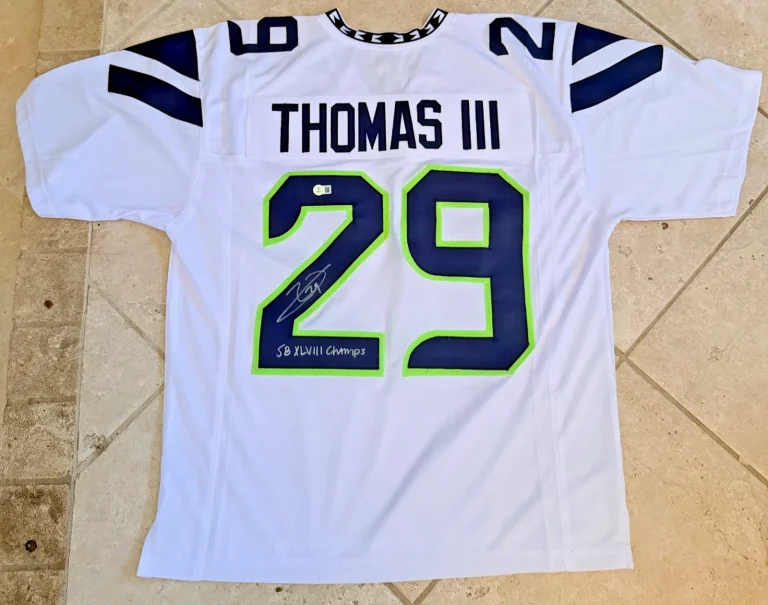 EARL THOMAS III SEATTLE SEAHAWKS SUPERBOWL XLVIII SIGNED JERSEY BECKETT AUTH