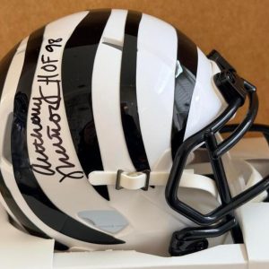 ANTHONY MUNOZ CINCINNATI BENGALS HOF SIGNED ALT MINI HELMET BECKETT