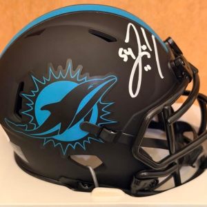 ZACH THOMAS MIAMI DOLPHINS SIGNED ECLIPSE MINI HELMET  JSA AUTH