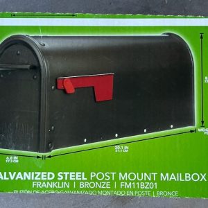 Gibraltar Mailboxes Franklin Post Mount Mailbox Bronze
