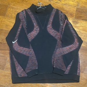 Nike City Ready Yoga Mock Neck L Black Multi-color Sweater