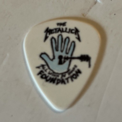 GUITAR PICK FROM METALLICA AWMH HELPING HANDS HQ FOUNDATION RARE