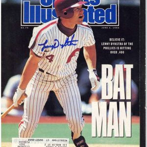 Lenny Dykstra Signed 1990 Sports Illustrated Magazine Phillies Beckett BAS