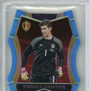 2016 Panini Select 131 Thibaut Courtois Light Blue Prizm Die-Cut PSA 9
