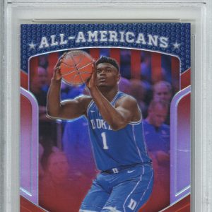 2019 Panini Prizm Draft Picks 100 Zion Williamson Red Prizm PSA 9