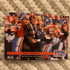 Dan Reeves Signed Trading Card Autographed Football