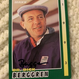 Dick Berggren Signed Nascar Trading Card Announcer Autographed