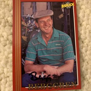 Dick Berggren Signed Nascar Trading Card Announcer Autographed
