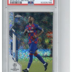 2019 Topps Chrome UCL Ansu Fati Speckle Refractor PSA 10