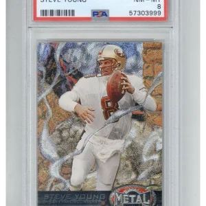1997 Metal Universe 27 Steve Young PSA 8