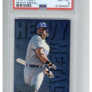 1996 Metal Universe Heavy Metal Mike Piazza PSA 8