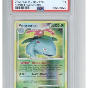 2007 Pokemon Diamond & Pearl Secret Wonders 20 Venusaur-Reverse Foil PSA 5