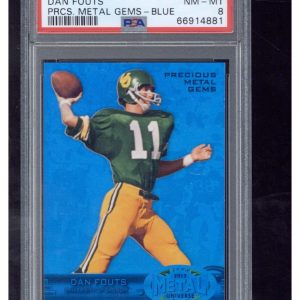 2012 Fleer Retro Metal M-25 Dan Fouts Precious Metal Gems-Blue PSA 8