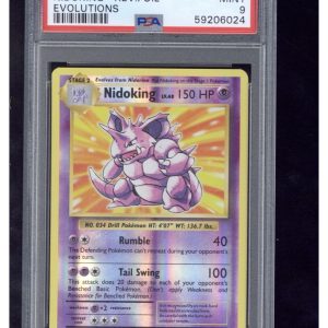 2016 Pokemon XY Evolutions 25 Poliwrath-Reverse Foil PSA 9