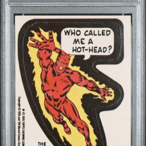 1976 Marvel Super Heroes Stickers the Human Torch PSA 7