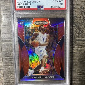 2019 Panini Prizm DP Zion Williamson Red Prizm PSA 10