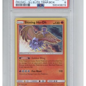 2017 Black Star Promo SM70 Shining HO-Oh-Holo Shining Legends PSA 8