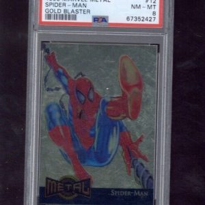 1995 Marvel Metal Metal Blaster 12 Spider-Man Gold Blaster PSA 8