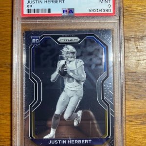 2020 Panini Prizm Justin Herbert SP 325 PSA 9