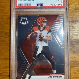 2020 Panini Mosaic Joe Burrow 201 PSA 9