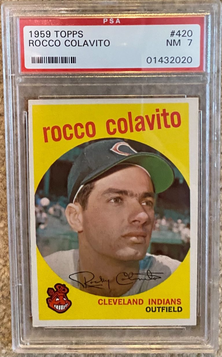 1959 Topps 420 Rocco Colavito PSA 7