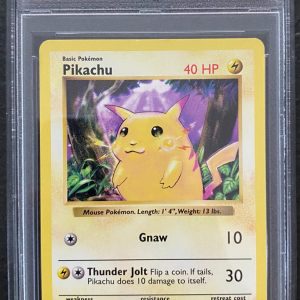 1999 Pokemon Base Set Shadowless Yellow Cheeks Pikachu #58 PSA 7