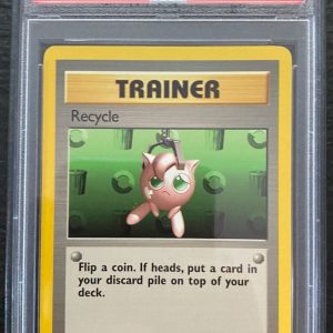 PSA 9 Pokemon 1999 1st Edition Fossil Recycle Trainer #61
