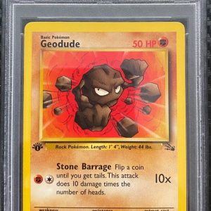 1999 Pokemon Fossil 1st Edition Geodude PSA 9