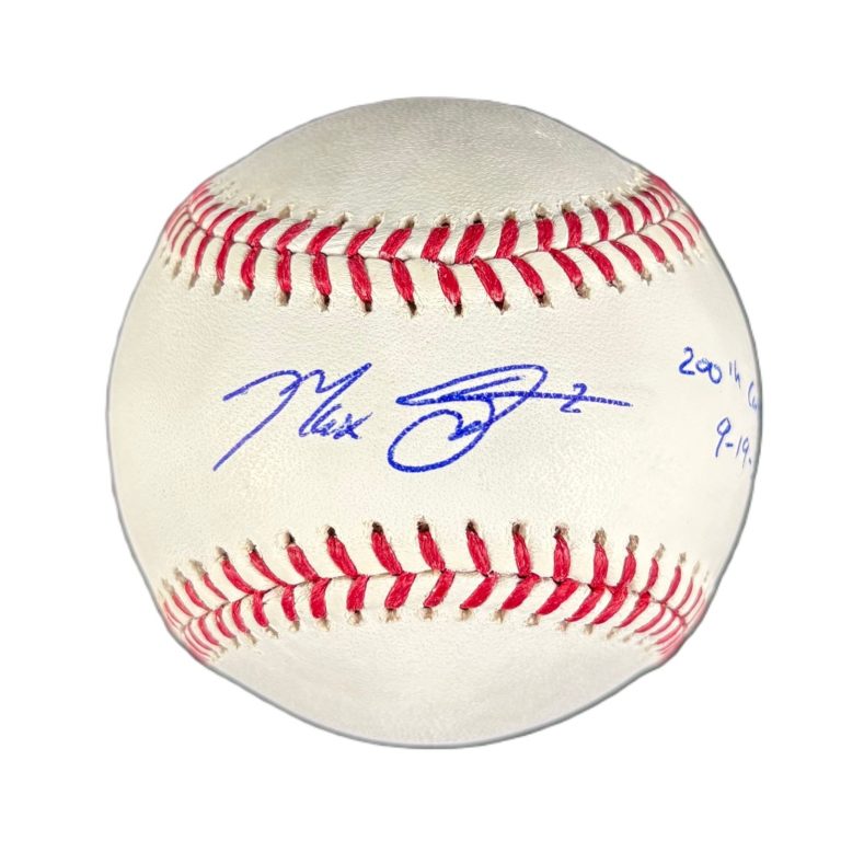 Max Scherzer Signed OML Baseball 200th Career Win /22 Fanatics MLB