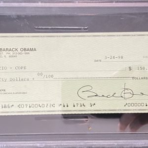 President Barack Obama Signed 1998 AFL-CIO Labor Union Check PSA PSA/DNA 10 GEM