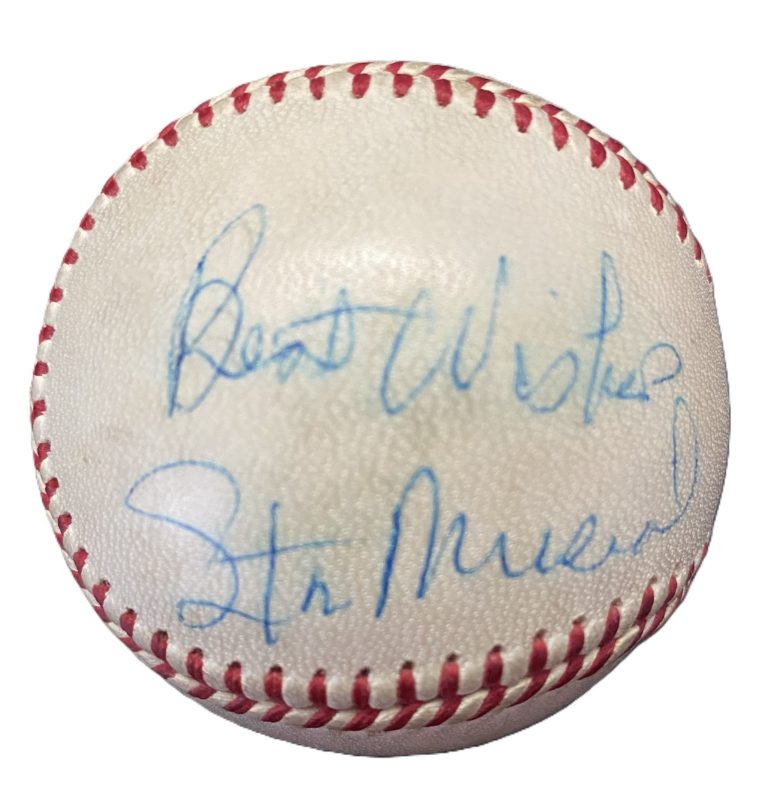 Stan Musial Vintage Signed ONL Giles Baseball Rookie Era HOF JSA COA