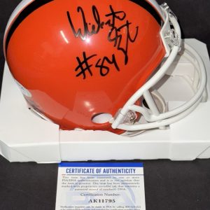Webster Slaughter Signed Autographed Cleveland Browns Mini Helmet PSA/DNA