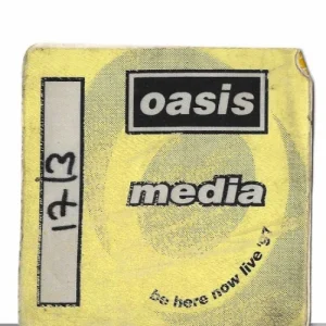 OASIS 1997 original show unused Media VIP backstage Be Here Now Live pass