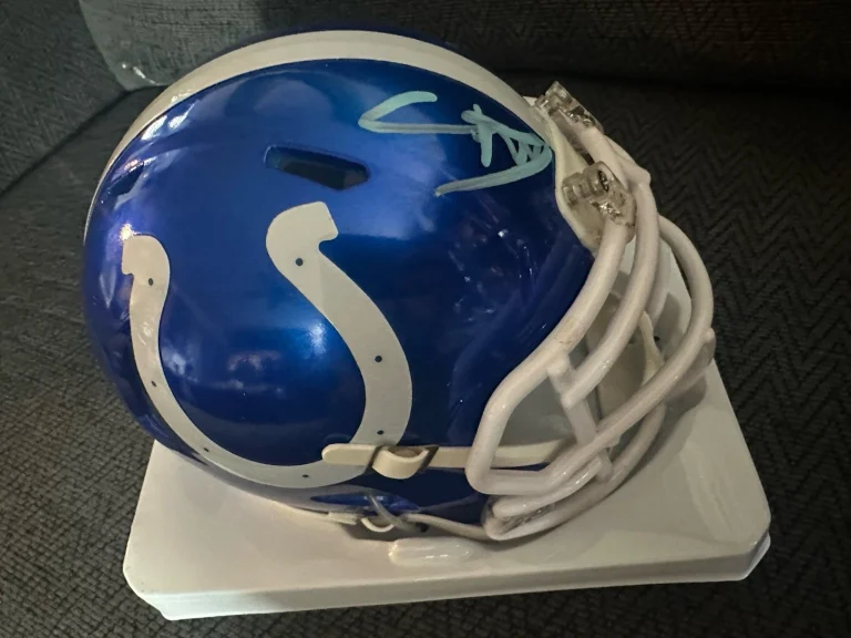 Carlei Irsay-Gordon Signed Mini Helmet Indianapolis Colts Flash GTP See Desc*