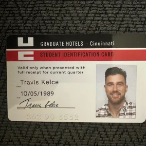 The Graduate Hotel Cincinnati Ohio Key Card Travis Kelce Student ID Bearcats
