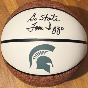 Tom Izzo Signed Autographed Michigan State Spartans Logo Basketball JSA COA