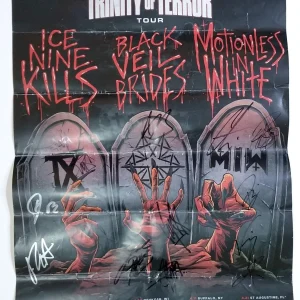 Ice Nine Kills - Black Veil Brides - Motionless In White band SIGNED Poster COA
