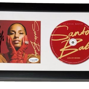 Alicia Keys Signed Autograph Santa Baby CD Framed Display Girl on Fire ACOA COA