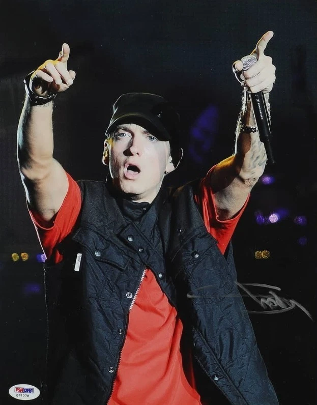 Eminem Slim Shady Signed 11x14 On-Stage Photograph PSA PSA/DNA