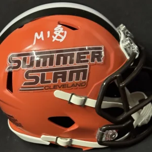 The Miz Signed Autographed 2024 Summerslam Cleveland Mini Helmet JSA COA