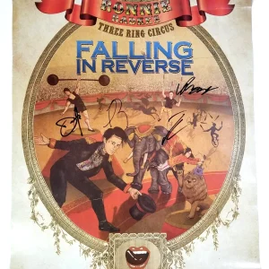 Falling In Reverse SIGNED Ronnie Radke's Three Ring Circus Poster #1 COA Derek