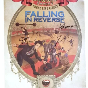 Falling In Reverse SIGNED Ronnie Radke's Three Ring Circus Poster #2 COA Derek