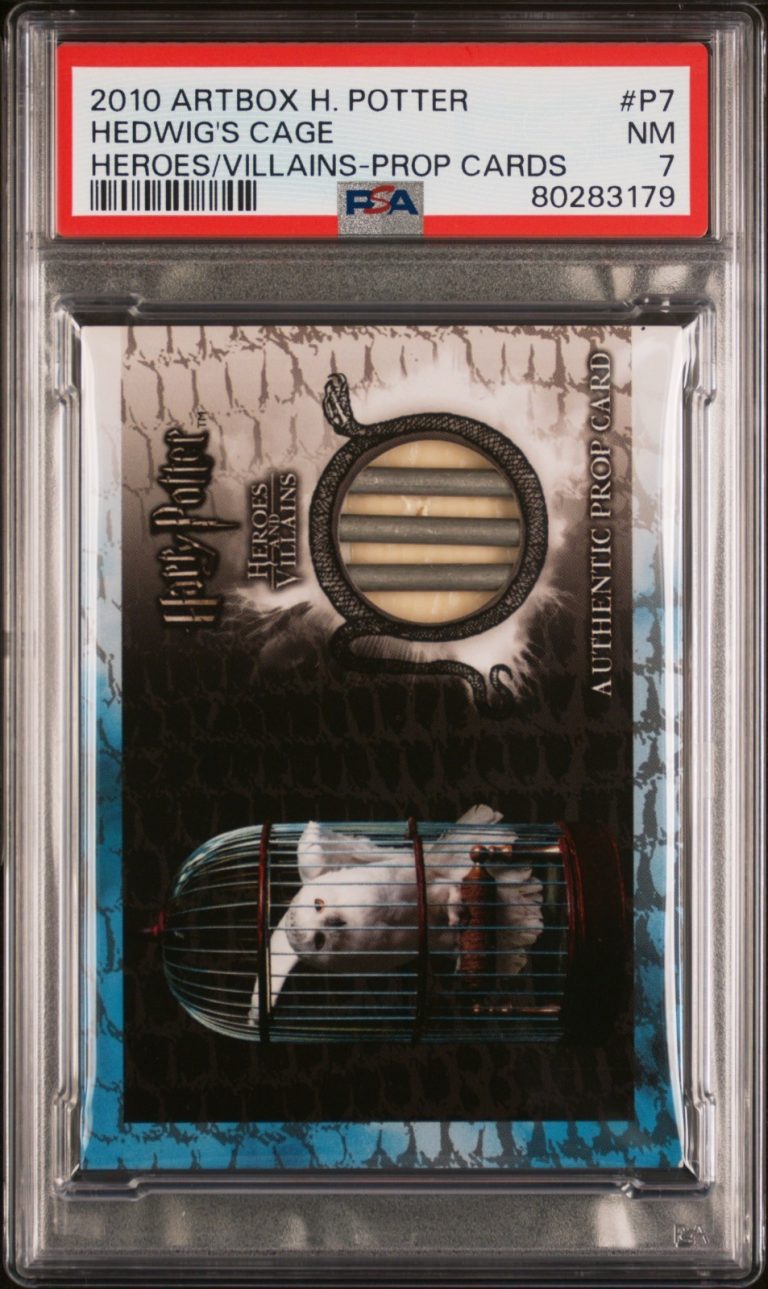2010 ARTBOX HARRY POTTER HEROES VILLAINS PROP #P7 HEDWIG'S CAGE PSA 7 POP 1
