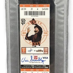 Vin Scully Signed Final Dodgers Broadcast 10/2/2016 Ticket PSA PSA/DNA Encap