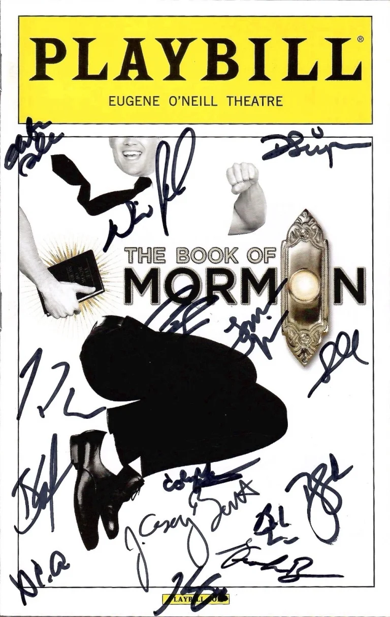 THE BOOK OF MORMON SIGNED NEW YORK CITY PLAYBILL+COA         SIGNED BY 2016 CAST
