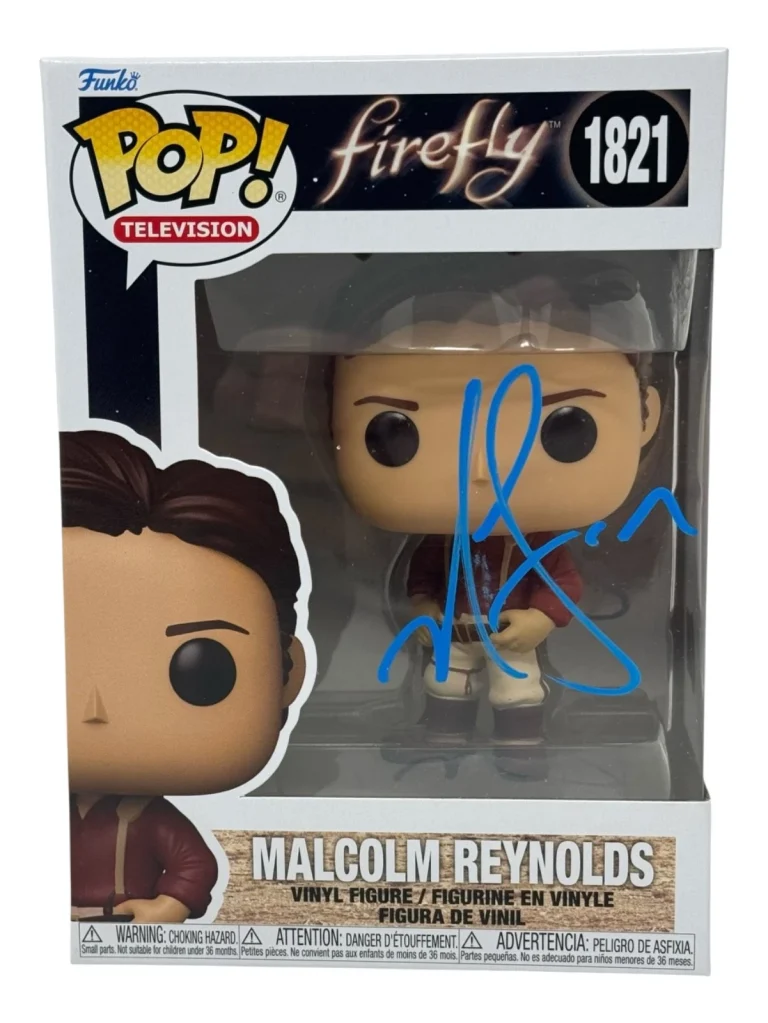 Nathan Fillion Signed Firefly Malcolm Reynolds Funko Pop Autograph Beckett COA