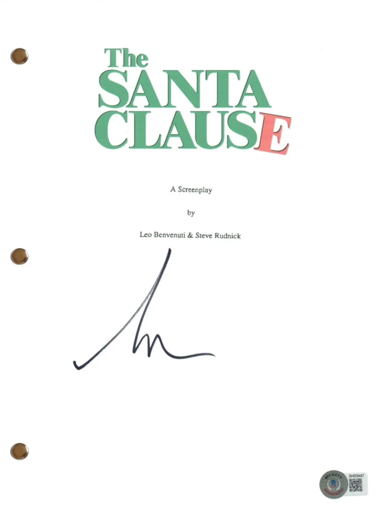 Tim Allen Signed Autograph The Santa Clause Movie Script Screenplay Beckett COA