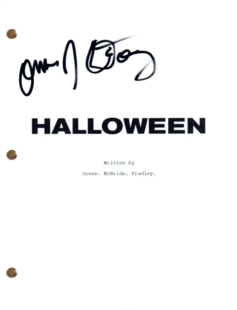 Omar Dorsey Signed Autograph Halloween Kills Movie Script Screenplay Horror COA