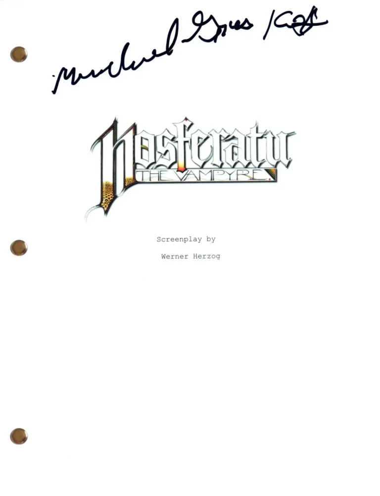 Michael Gruskoff Signed Nosferatu The Vampyre Movie Script Horror Producer COA