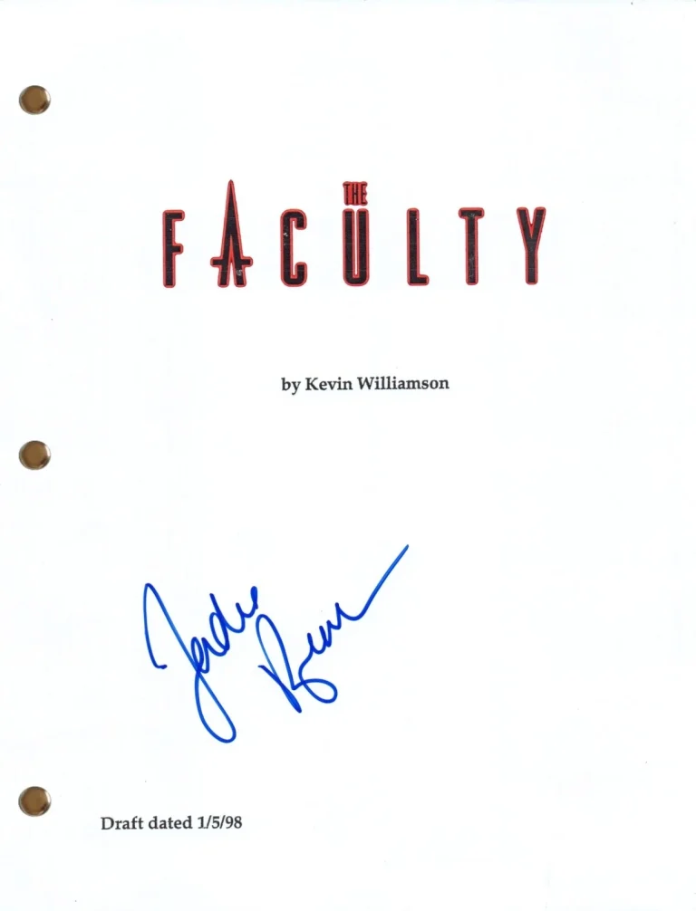 Jordana Brewster Signed Autograph The Faculty Movie Script Screenplay Horror COA